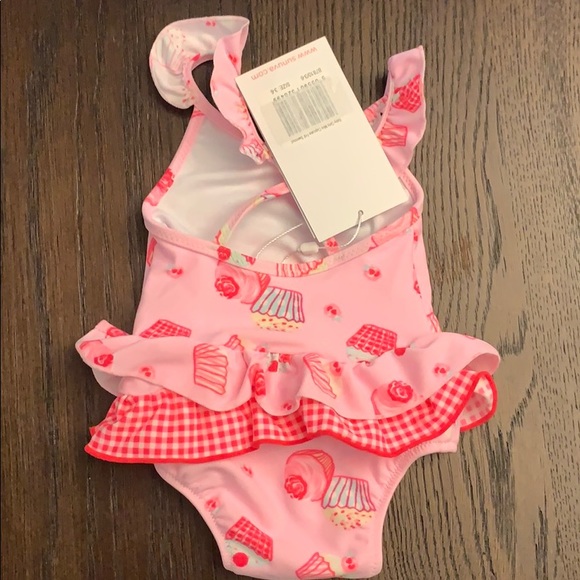 Sunuva Baby Girls Cupcake Frill Swimsuit 3-6 Mo - Picture 3 of 5